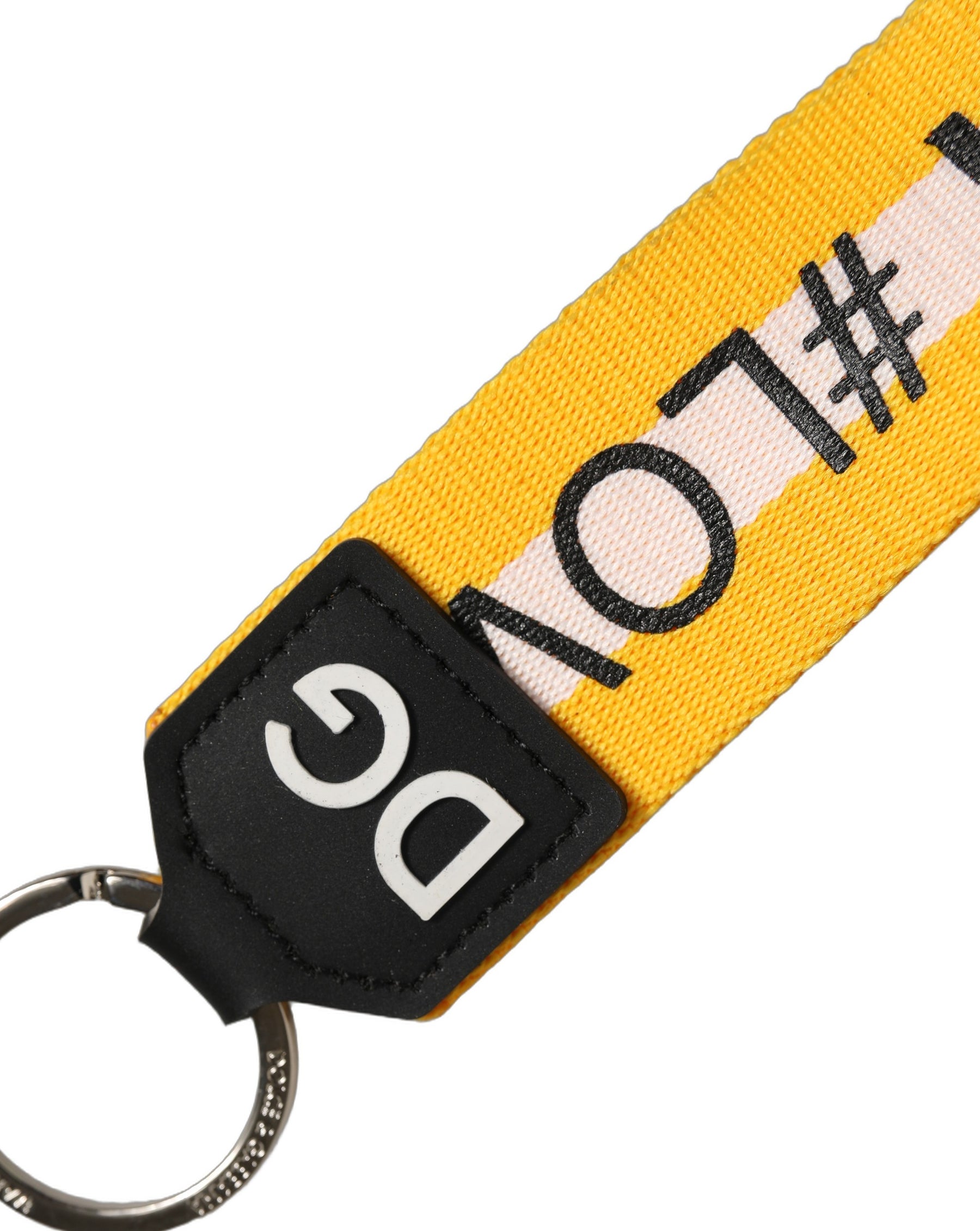 Dolce & Gabbana Multicolor Logo Polyester Brass Holder Keychain Keyring | Regal Royce