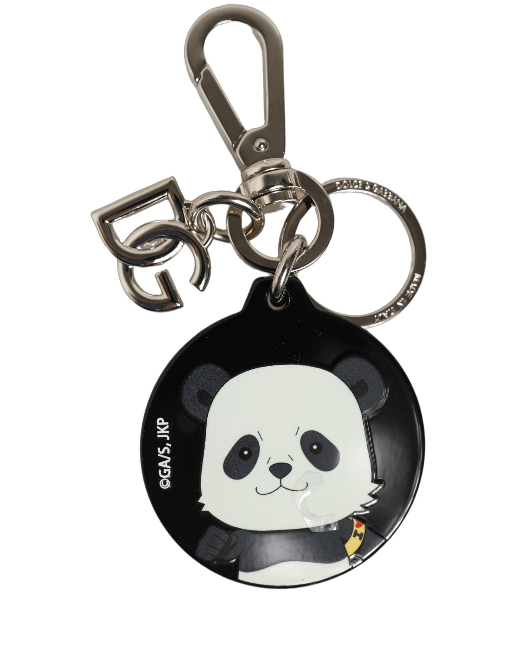 Dolce & Gabbana Black Kaisen Panda Chibi Charm Metal Keychain Keyring | Regal Royce