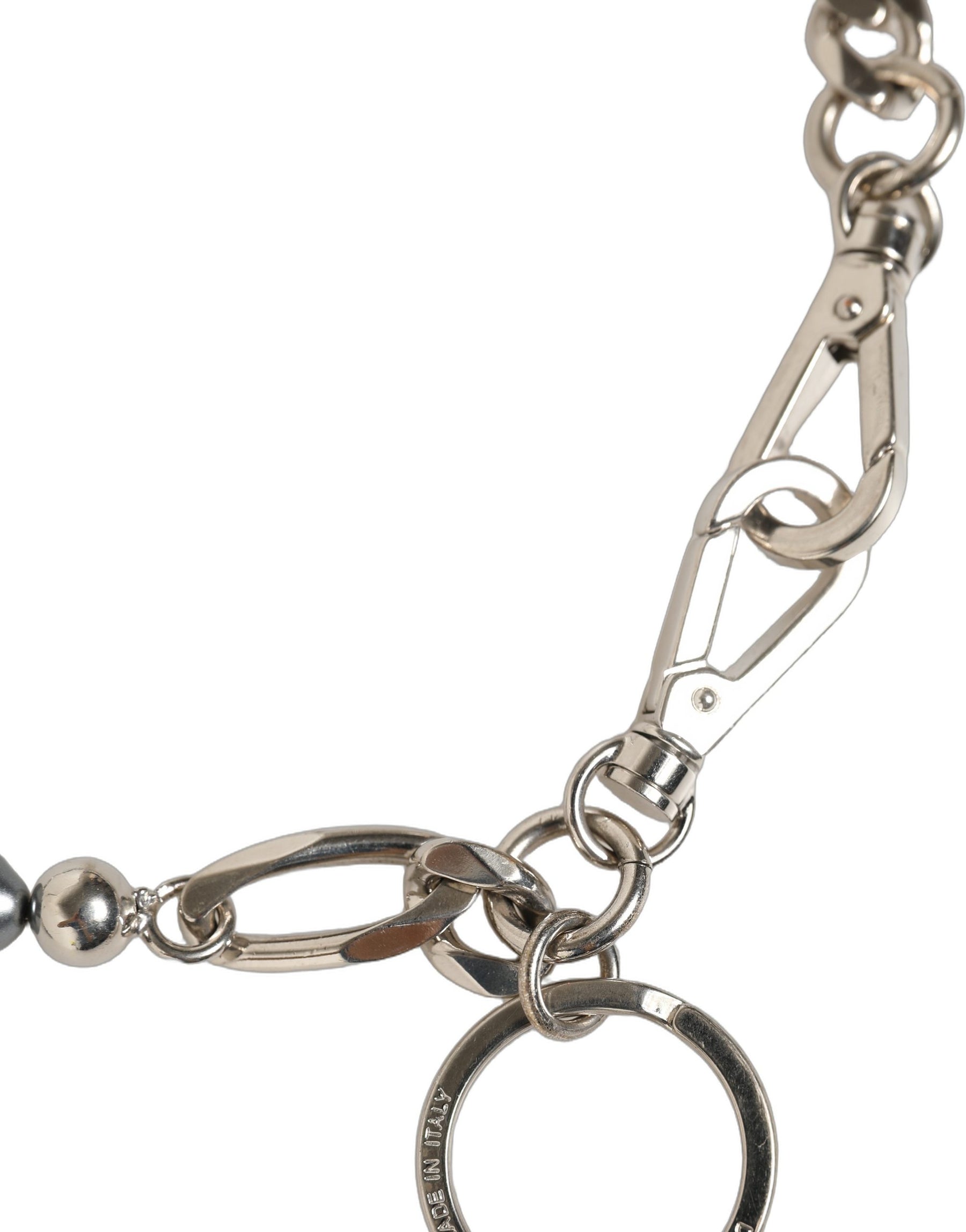 Dolce & Gabbana Silver Tone Chain Signature DG Logo Pendant Necklace | Regal Royce
