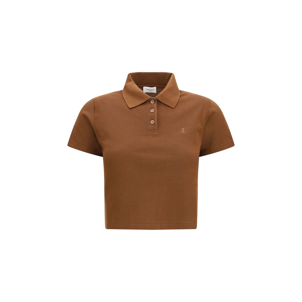 Saint Laurent Brown Cotton Polo Shirt | Regal Royce