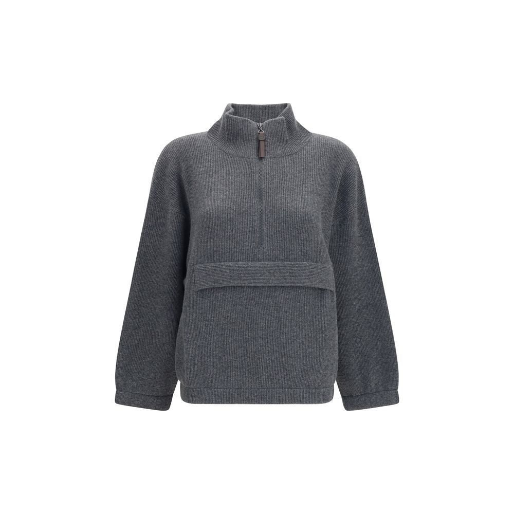Brunello Cucinelli Gray Cashmere Sweatshirt | Regal Royce