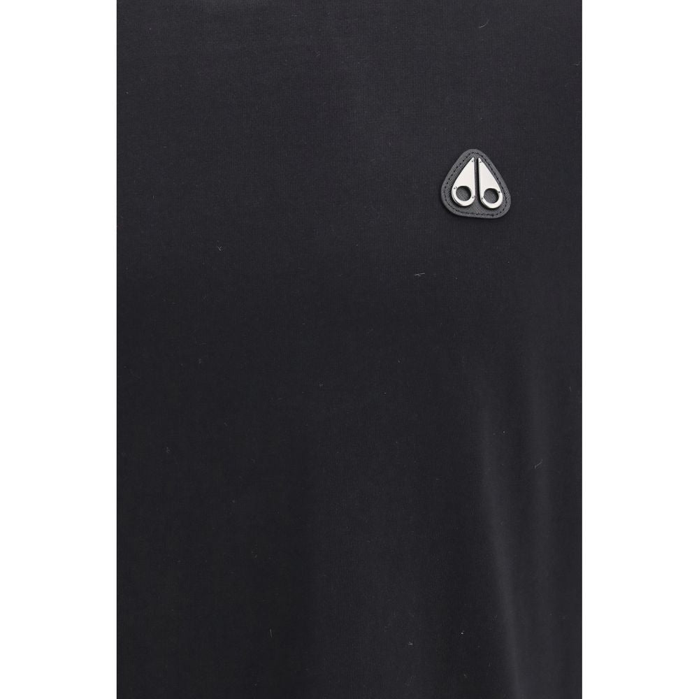 Moose Knuckles Black Cotton T-Shirt | Regal Royce