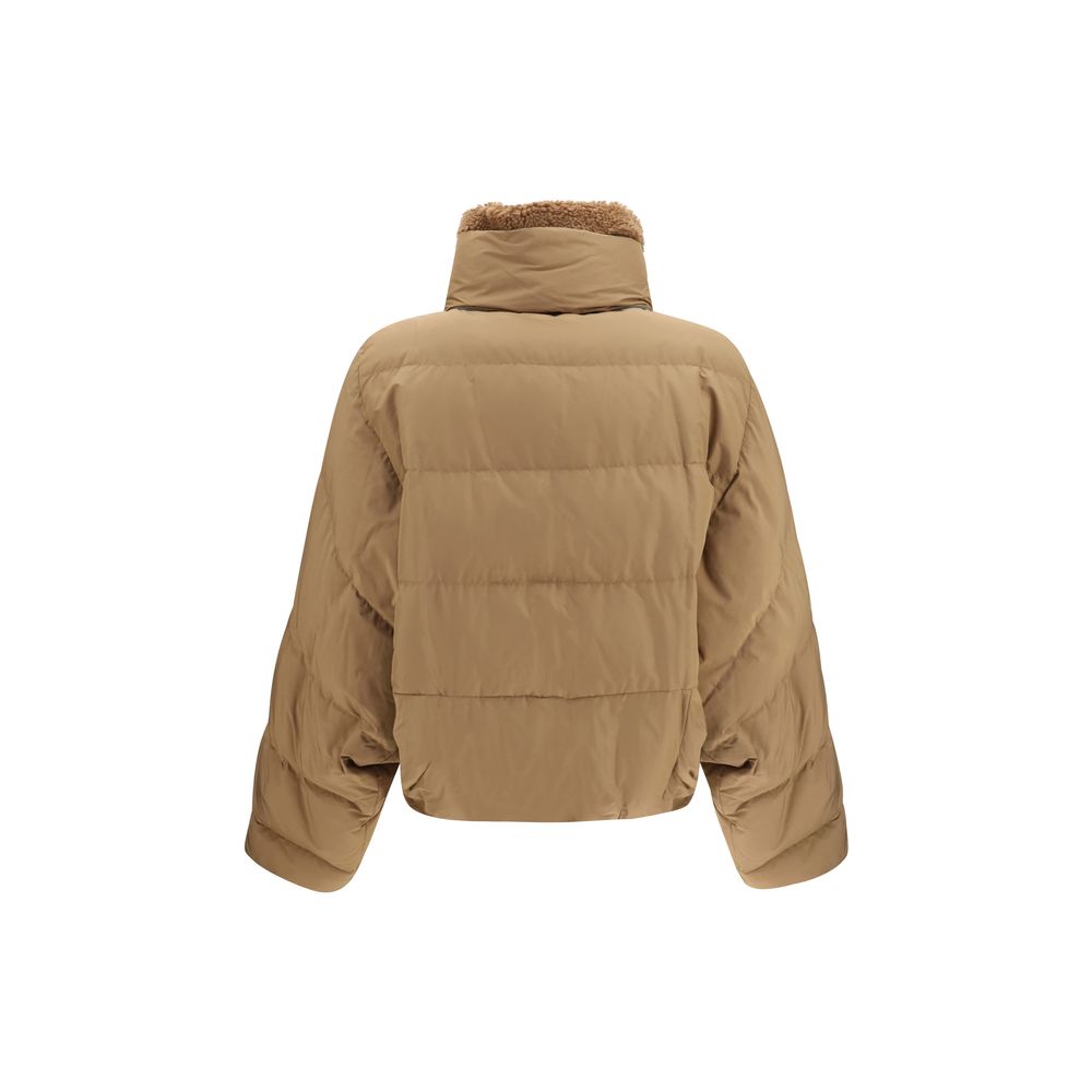 Brunello Cucinelli Beige Goose Down Full-Length Jacket | Regal Royce