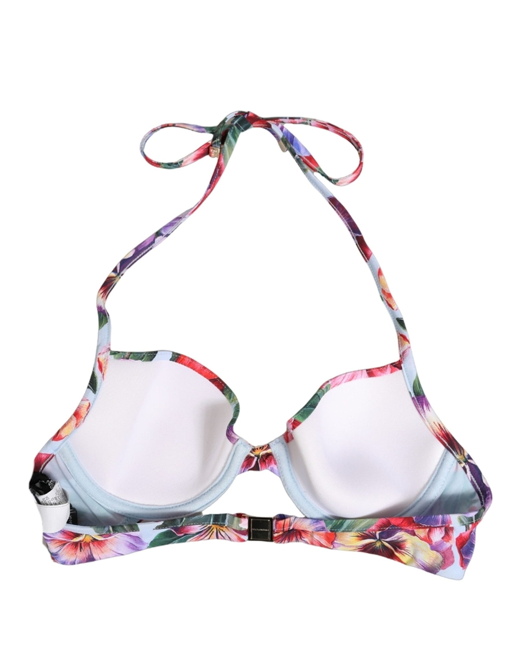 Dolce & Gabbana Top Multicolor Floral Print Beachwear Bikini | Regal Royce