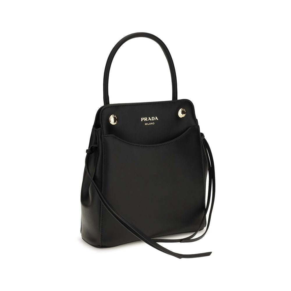 Prada Black Calf Leather Bos Taurus Shoulder Bag | Regal Royce