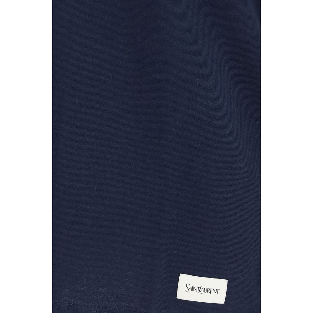 Saint Laurent Blue Cotton T-Shirt | Regal Royce