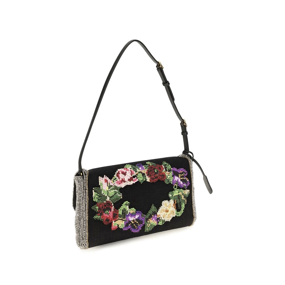 Valentino Garavani Black Satin Shoulder Bag | Regal Royce