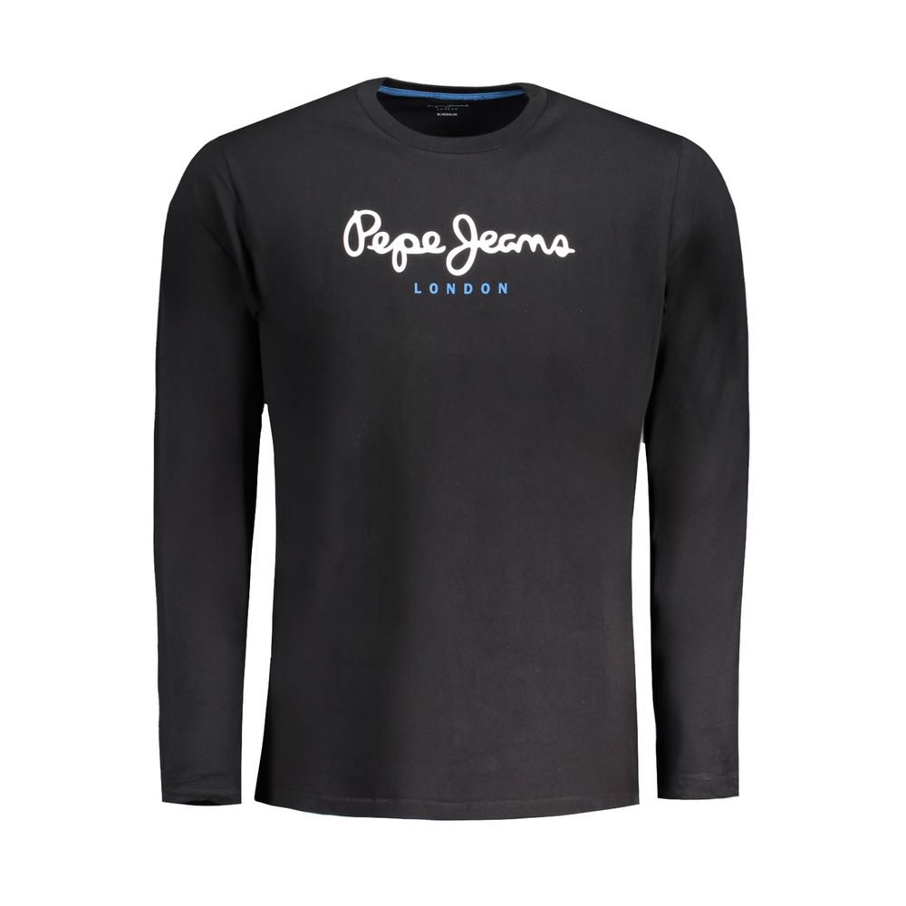 Pepe Jeans Black Cotton Men T-Shirt | Regal Royce