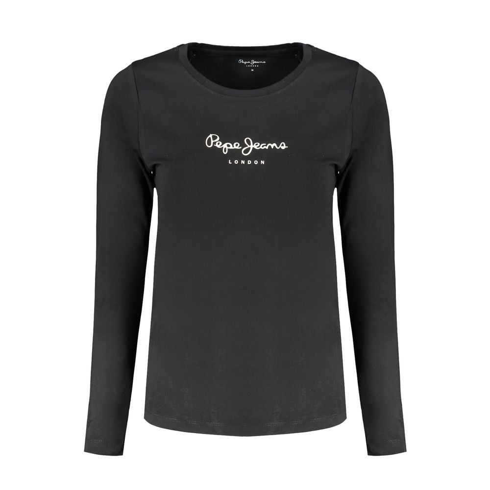 Pepe Jeans Black Cotton Women's T-Shirt | Regal Royce