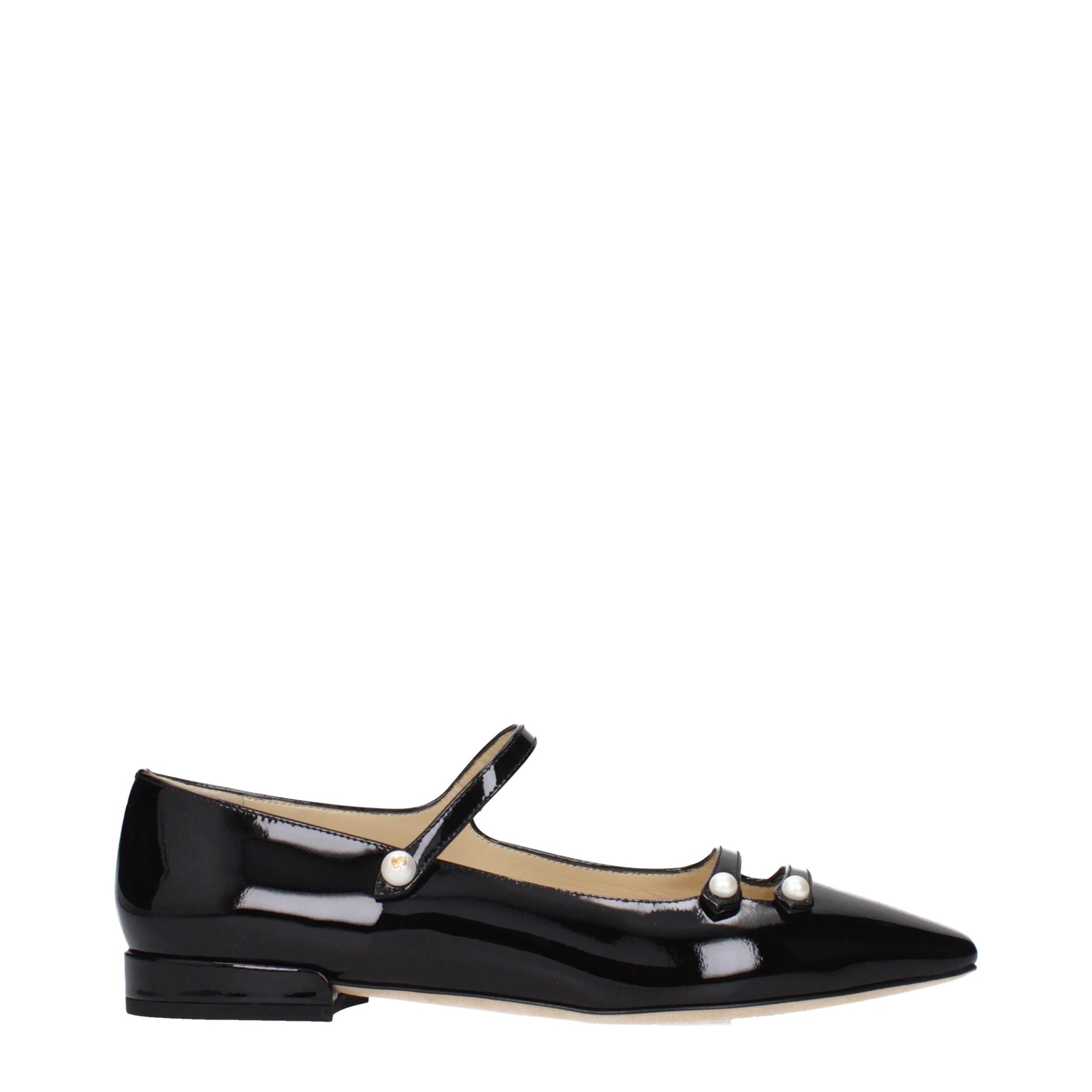 Jimmy Choo Black Leather Ballet Flats | Regal Royce