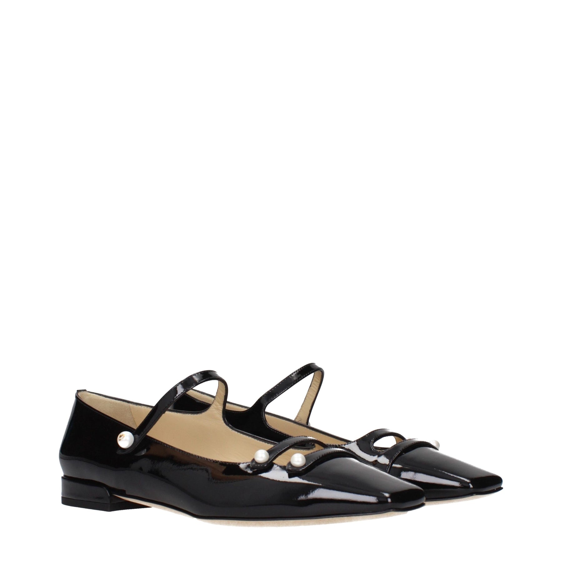 Jimmy Choo Black Leather Ballet Flats | Regal Royce