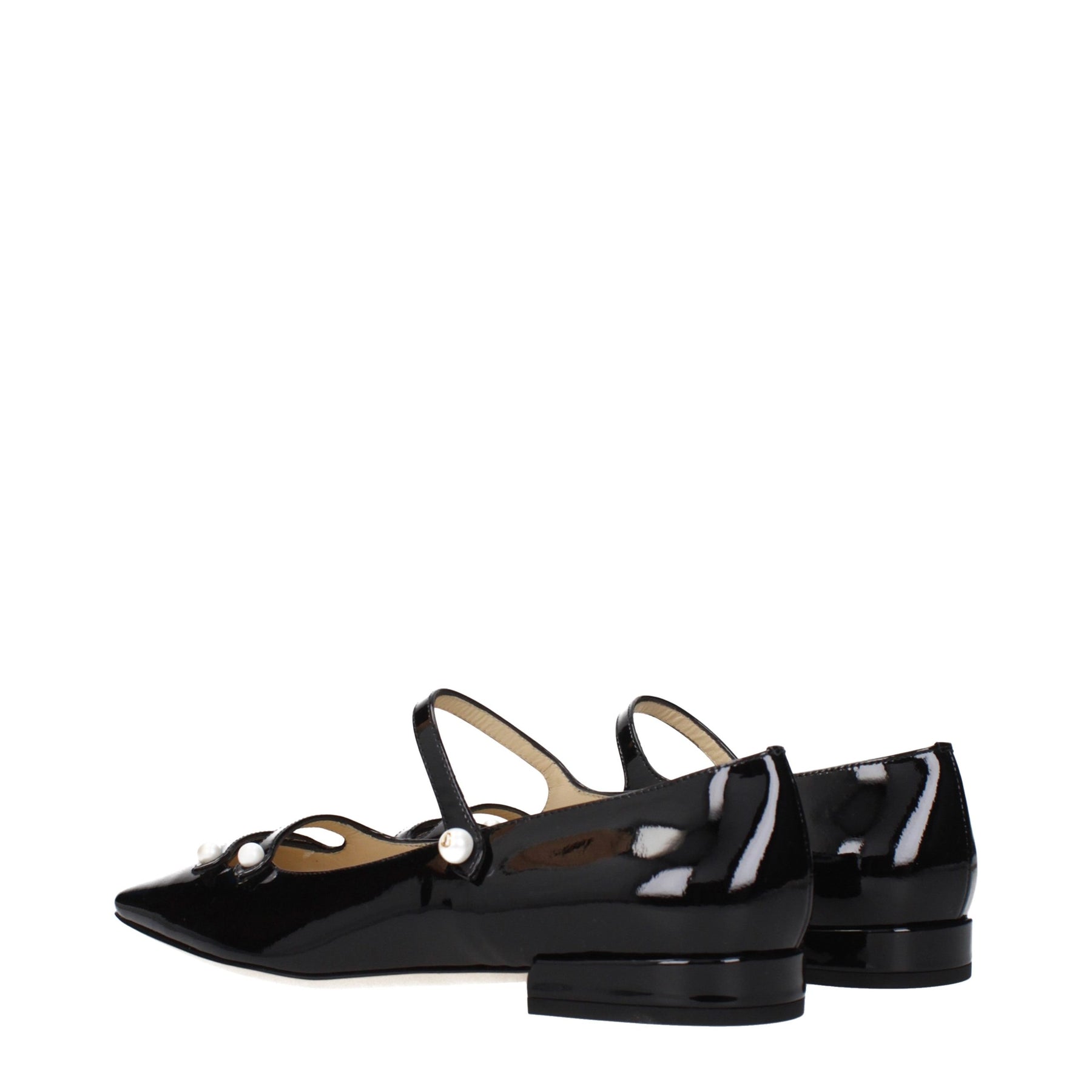 Jimmy Choo Black Leather Ballet Flats | Regal Royce