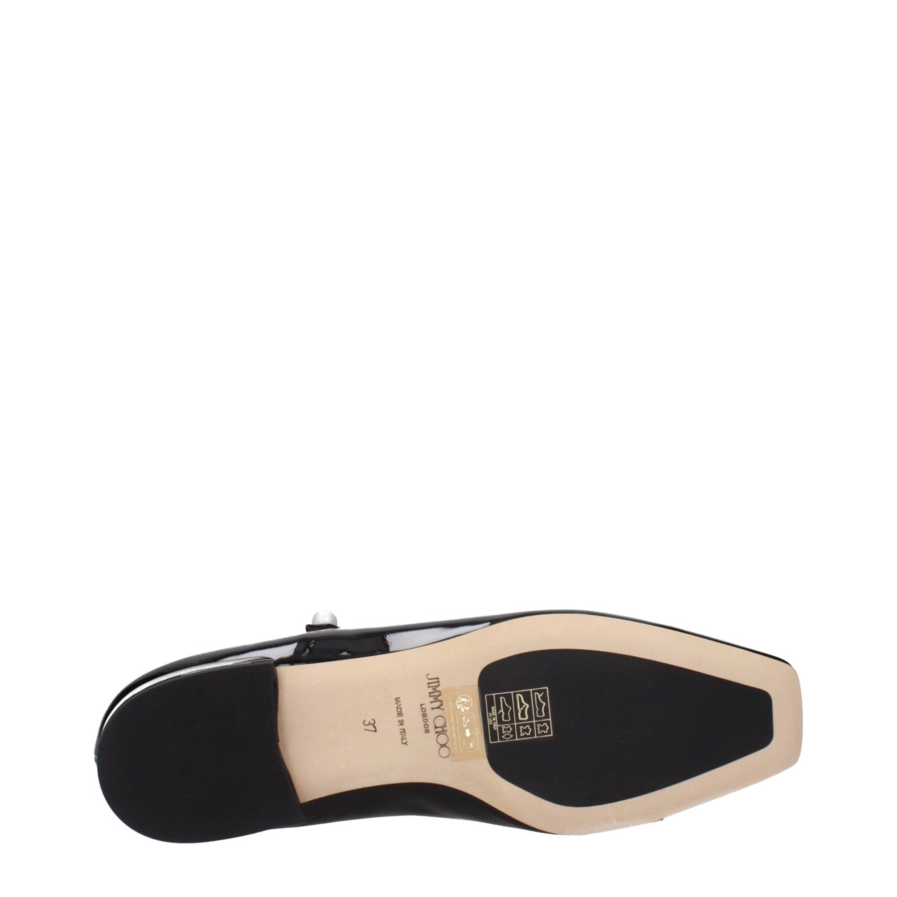 Jimmy Choo Black Leather Ballet Flats | Regal Royce