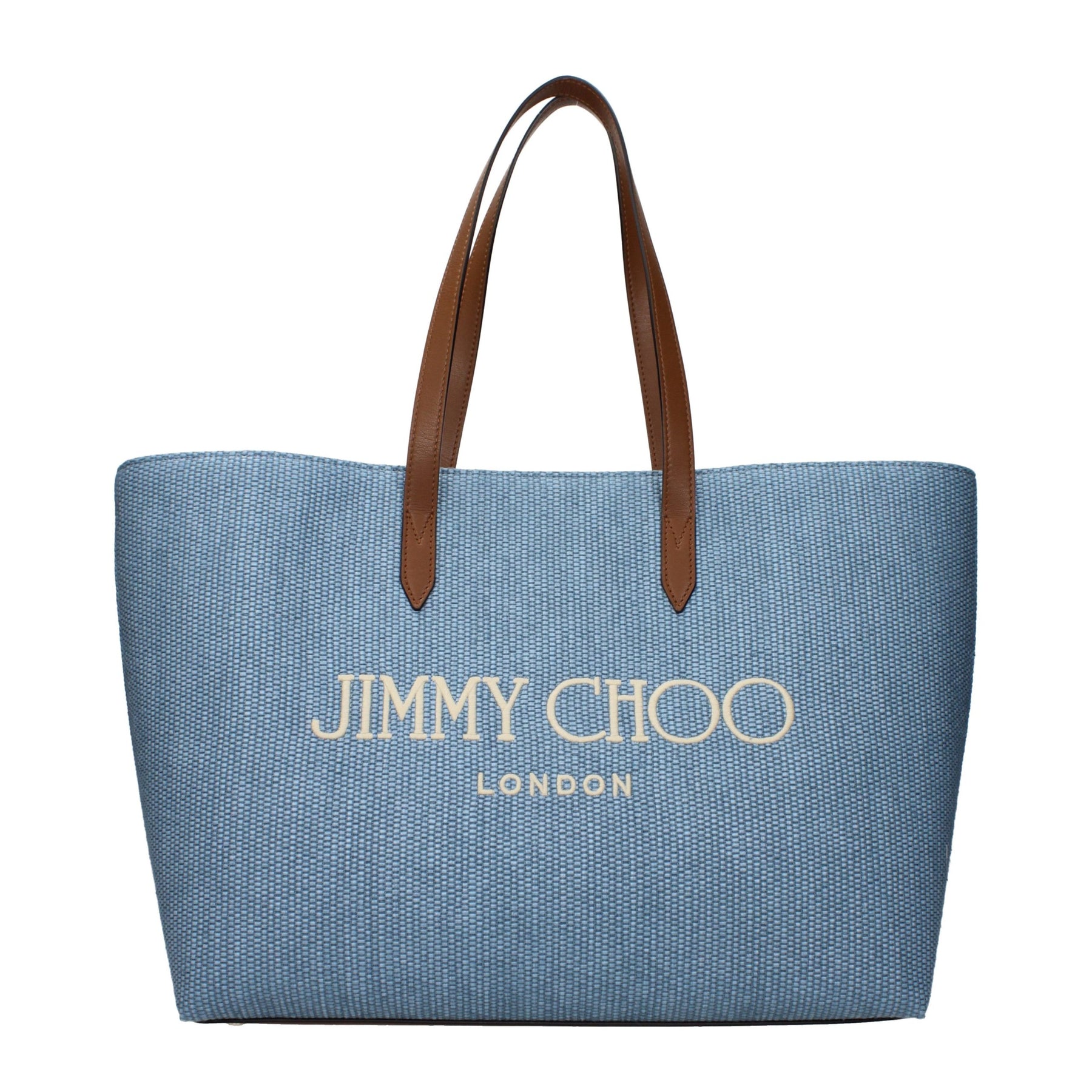 Jimmy Choo Light Blue Fabric Shoulder Bag | Regal Royce