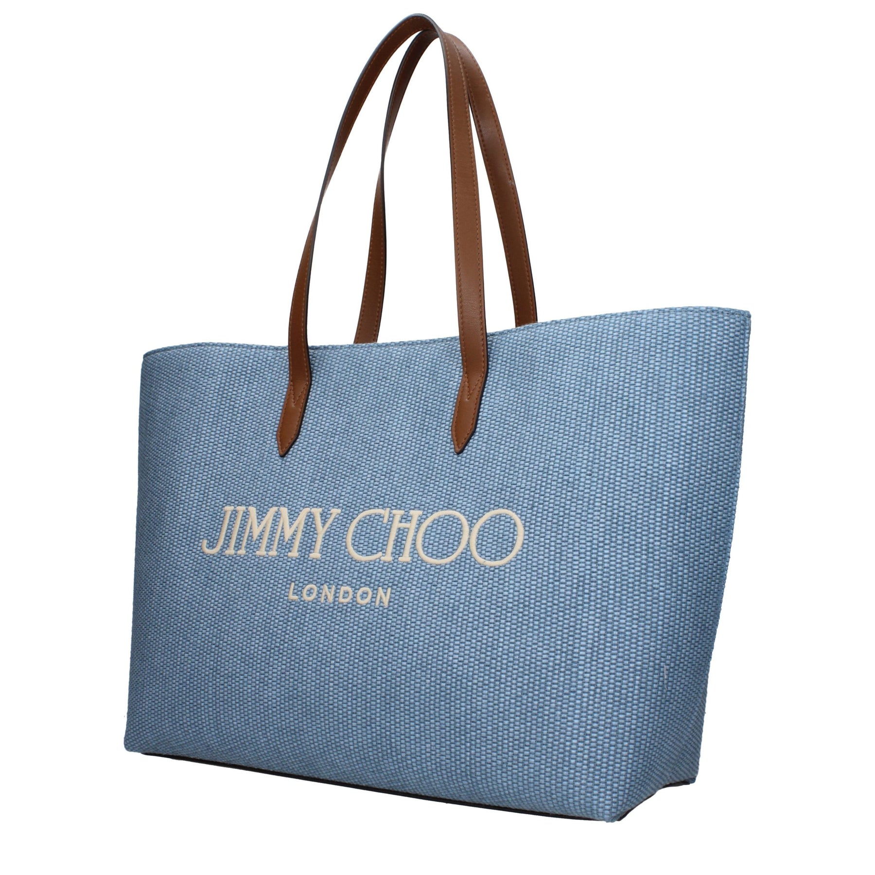 Jimmy Choo Light Blue Fabric Shoulder Bag | Regal Royce