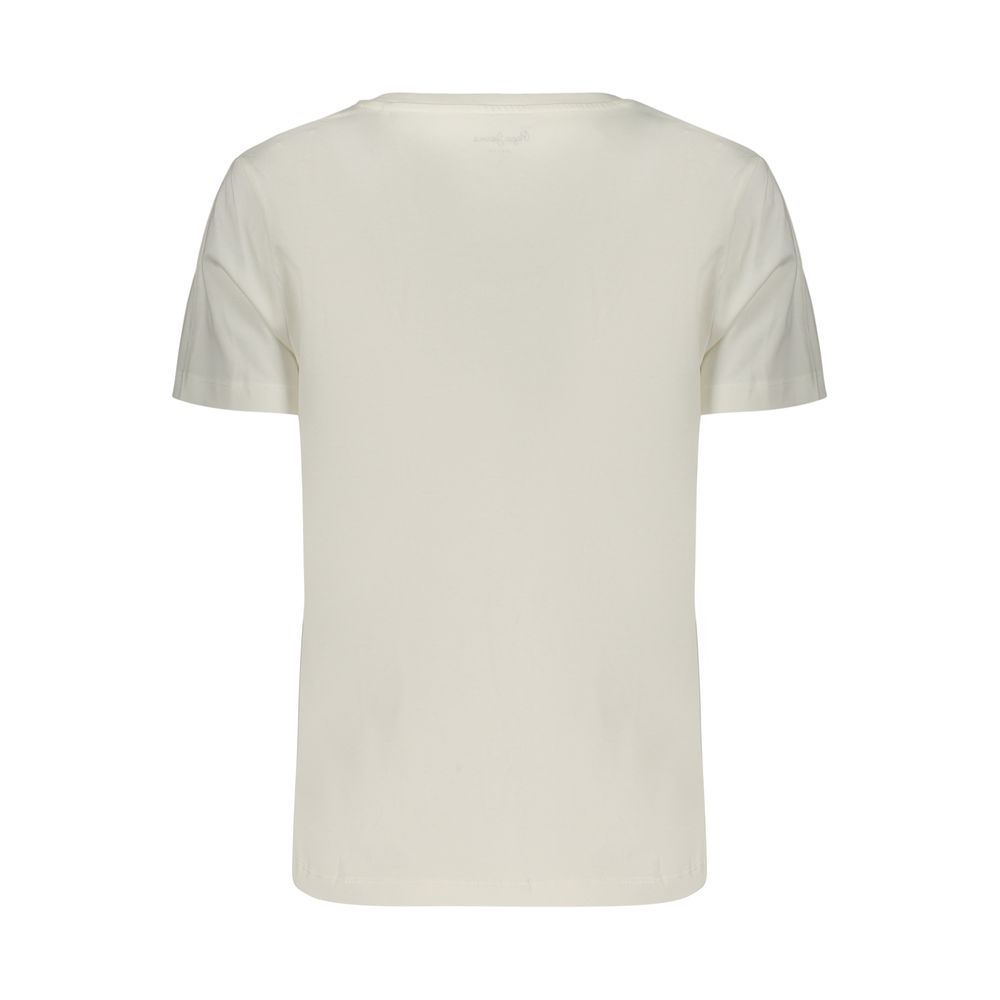 Pepe Jeans White Cotton Women's T-Shirt | Regal Royce