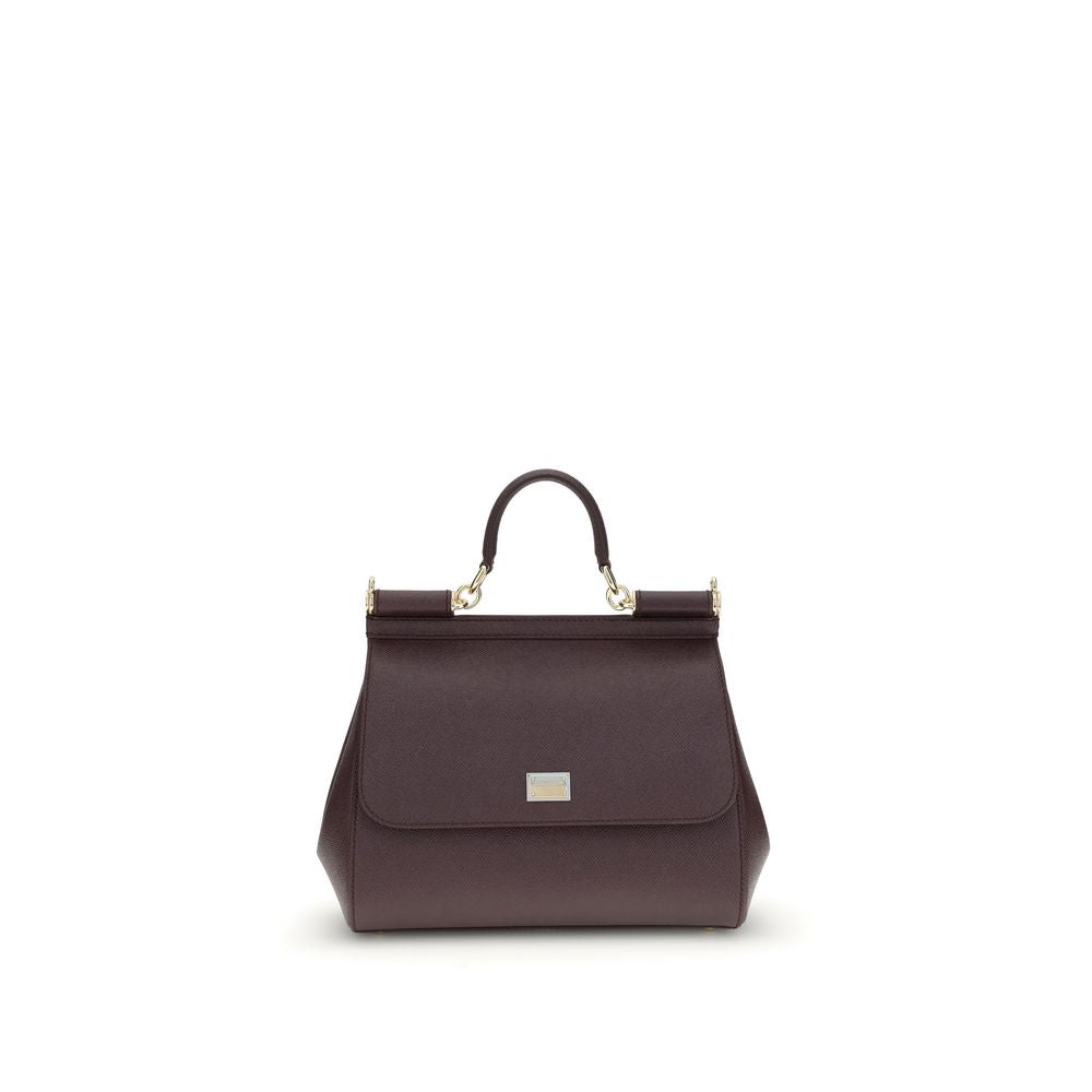 Dolce & Gabbana Bordeaux Calf Leather Bos Taurus Handbag | Regal Royce