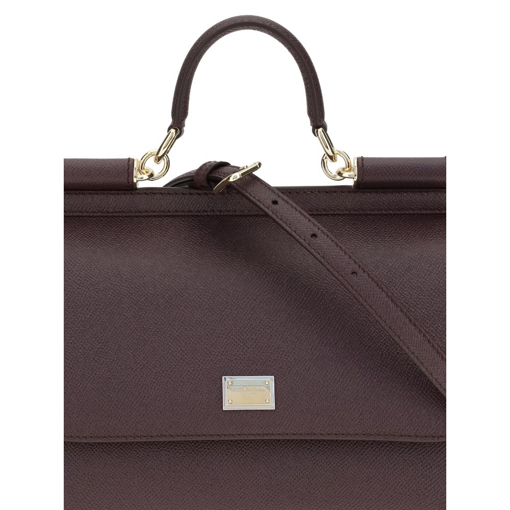 Dolce & Gabbana Bordeaux Calf Leather Bos Taurus Handbag | Regal Royce