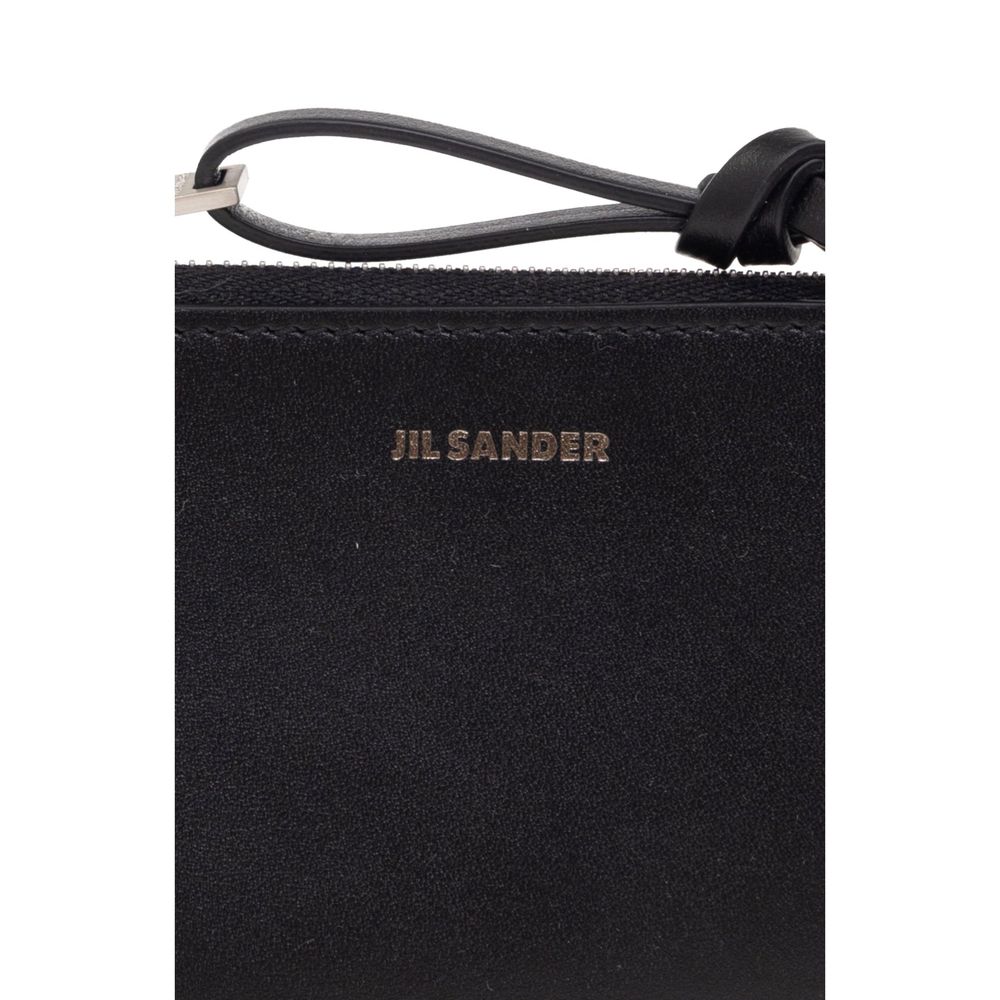 Jil Sander Black Leather Wallet | Regal Royce