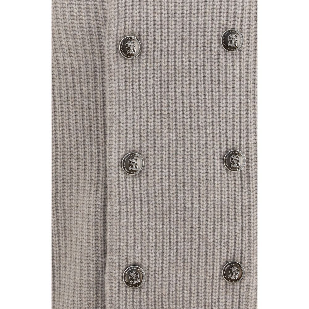 Brunello Cucinelli Gray Cashmere Cardigan | Regal Royce