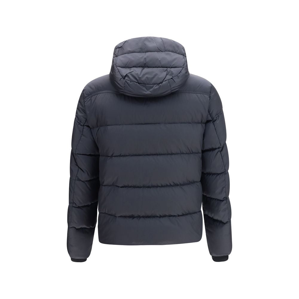 MooRER Blue Polyamide Full-Length Jacket | Regal Royce