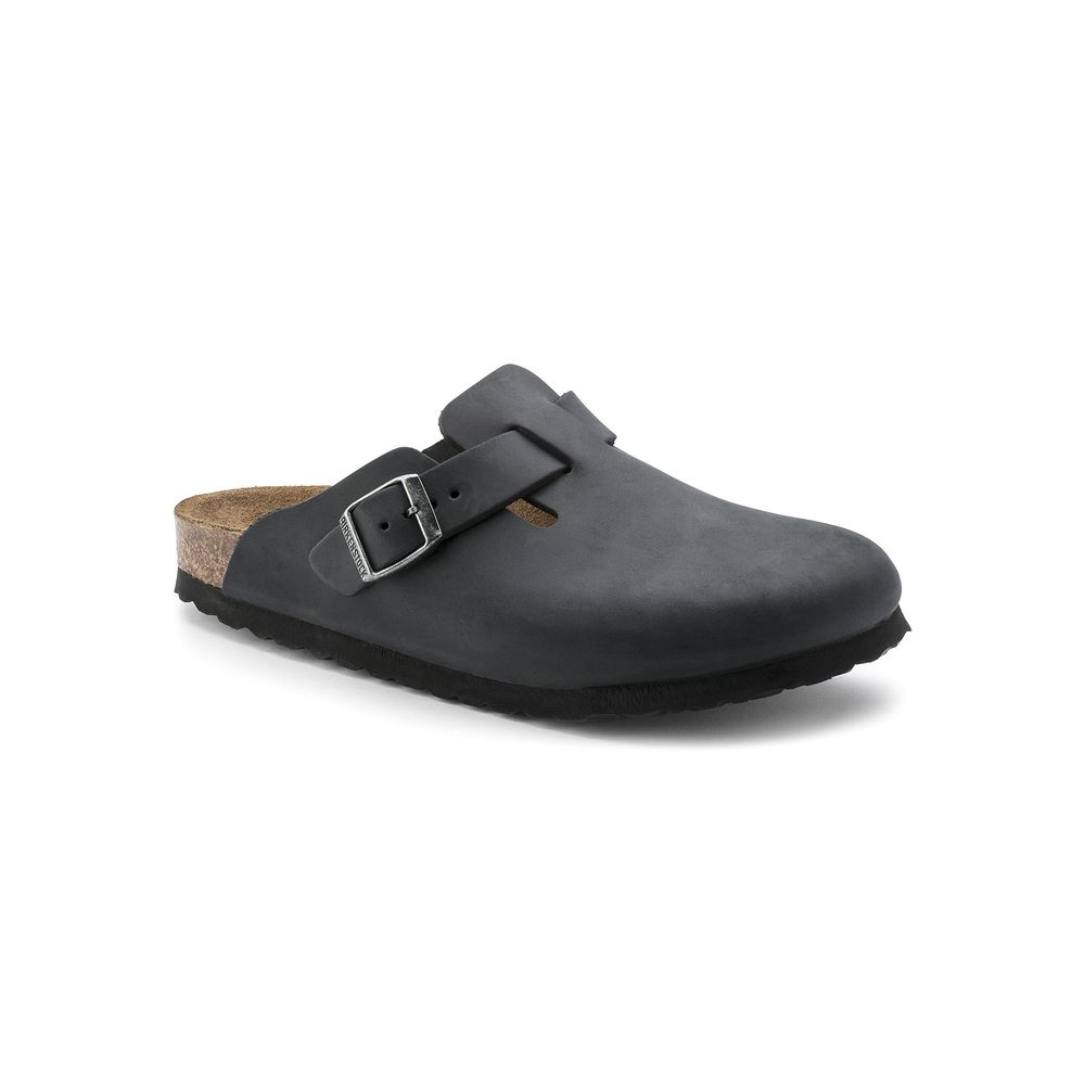 Birkenstock Black Synthetic Mules | Regal Royce