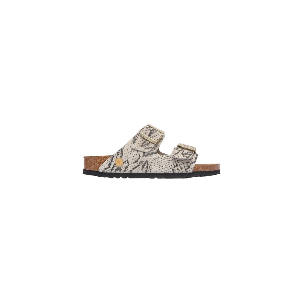 Birkenstock Gray Leather Flat Sandals | Regal Royce