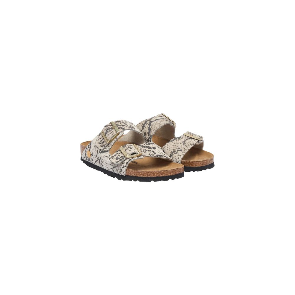 Birkenstock Gray Leather Flat Sandals | Regal Royce