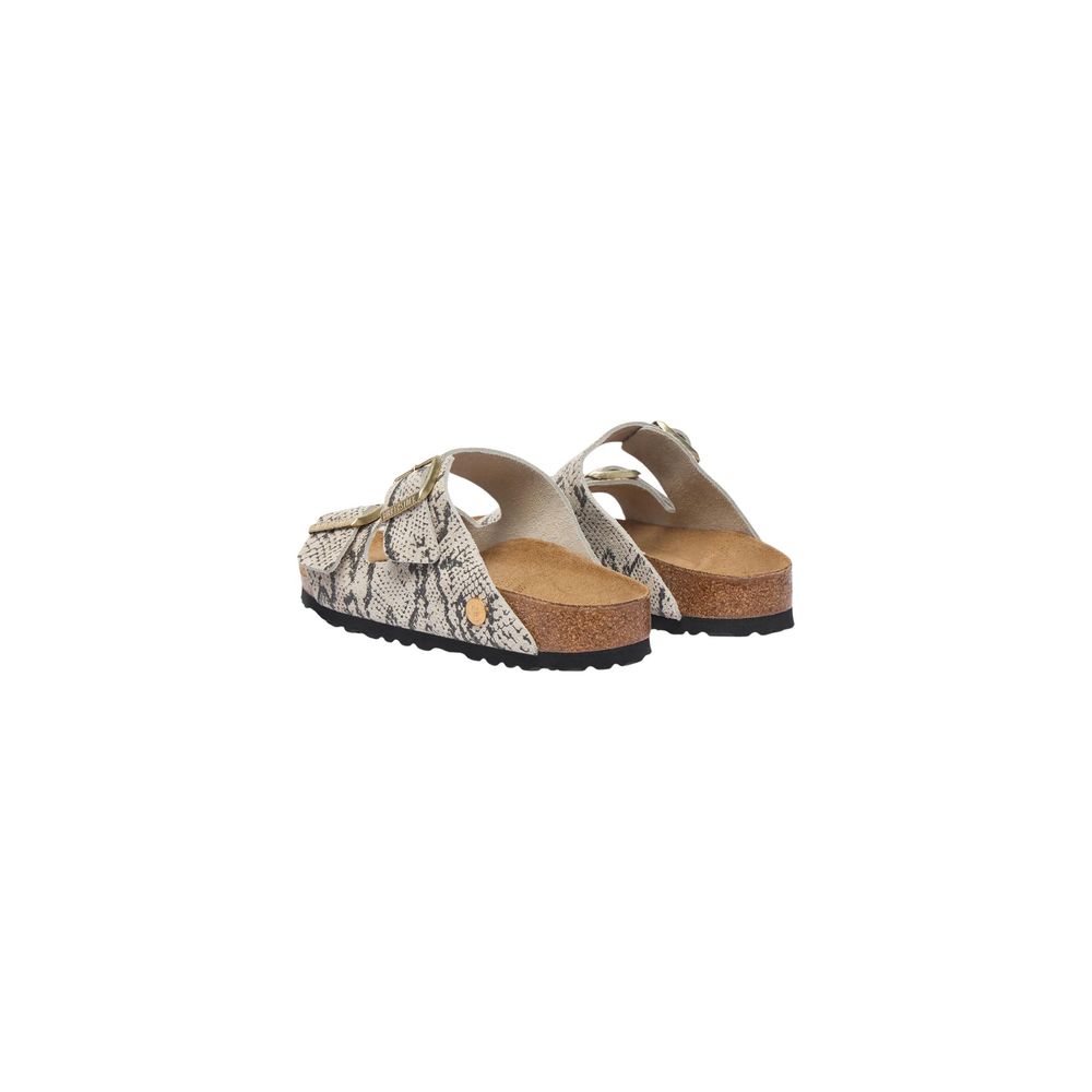 Birkenstock Gray Leather Flat Sandals | Regal Royce