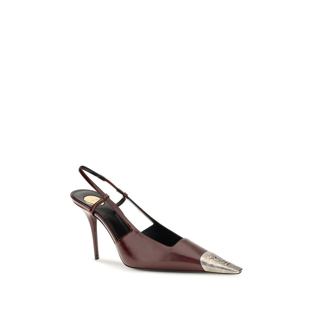 Saint Laurent Bordeaux Calf Leather Bos Taurus High Heel Pumps | Regal Royce