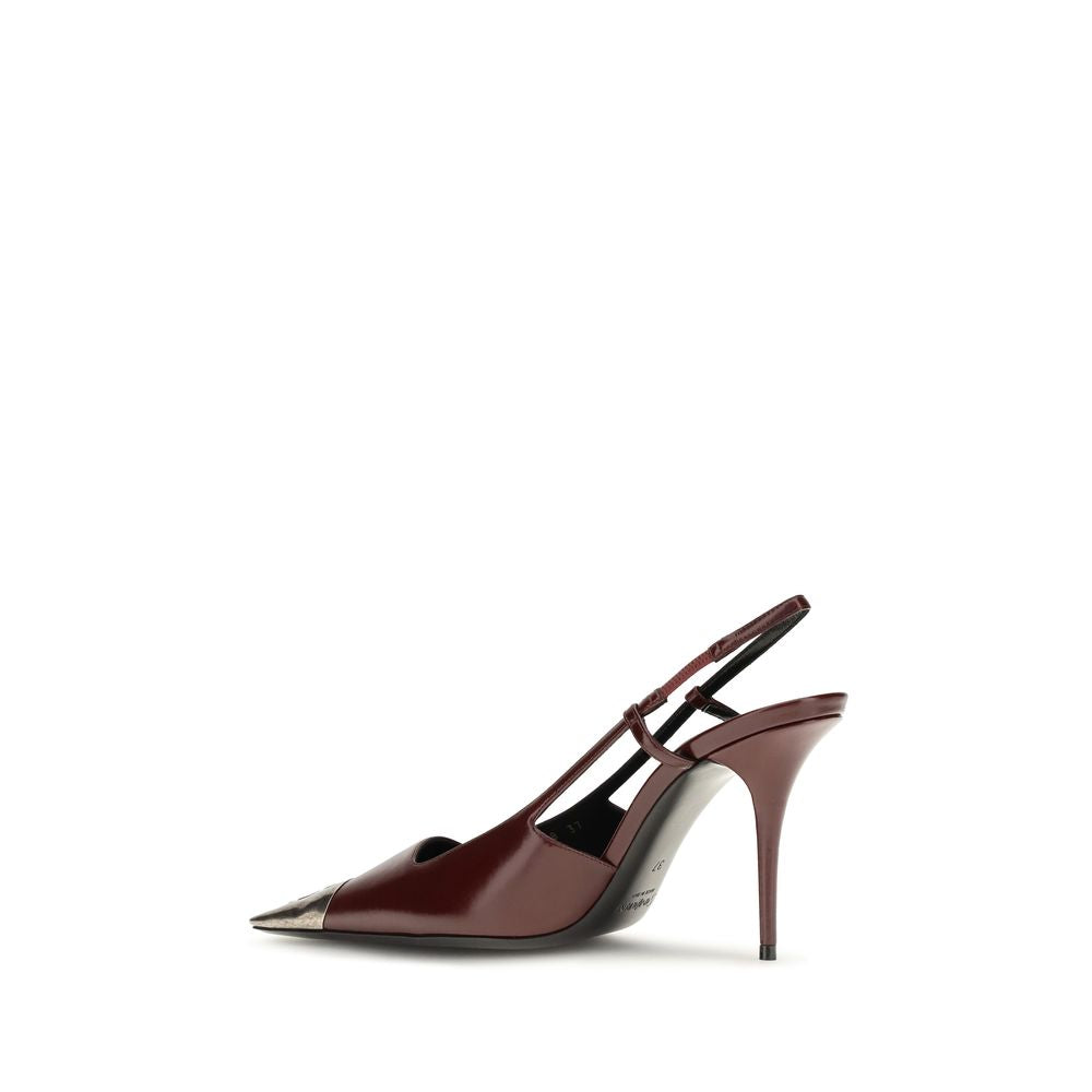 Saint Laurent Bordeaux Calf Leather Bos Taurus High Heel Pumps | Regal Royce