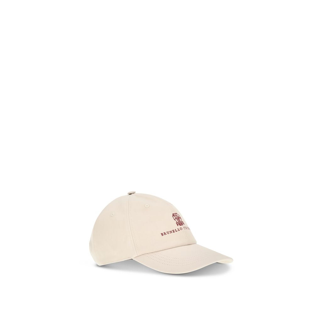 Brunello Cucinelli Beige Cotton Cap (Baseball Hat) | Regal Royce
