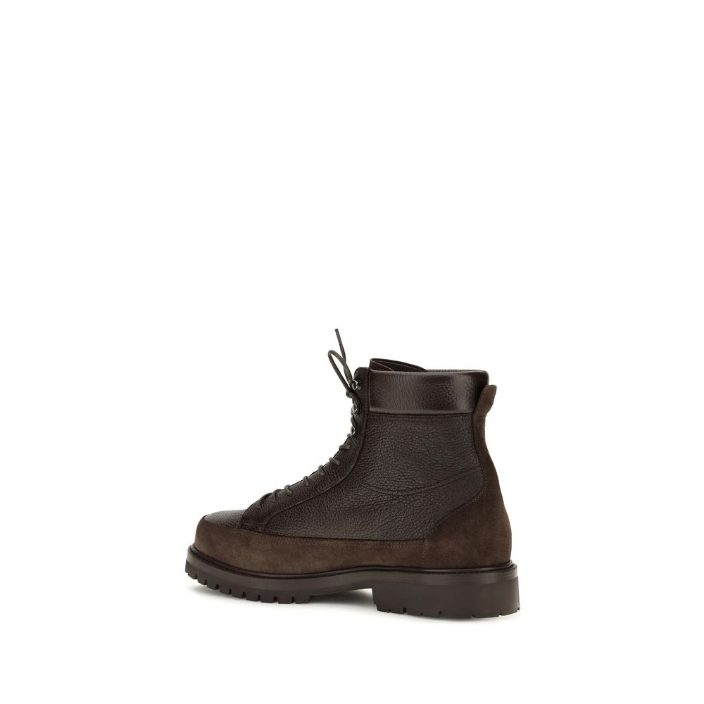 Brunello Cucinelli Brown Deer Lace-Up Boots | Regal Royce