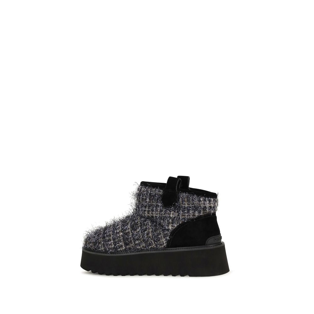 PINKO Black Fabric Ankle Boots | Regal Royce