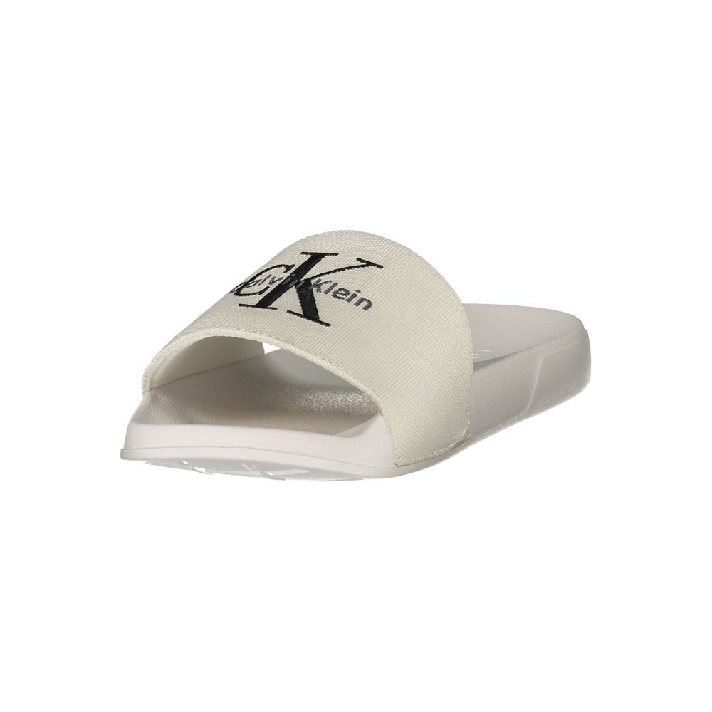 Calvin Klein White Polyester Women's Slipper | Regal Royce
