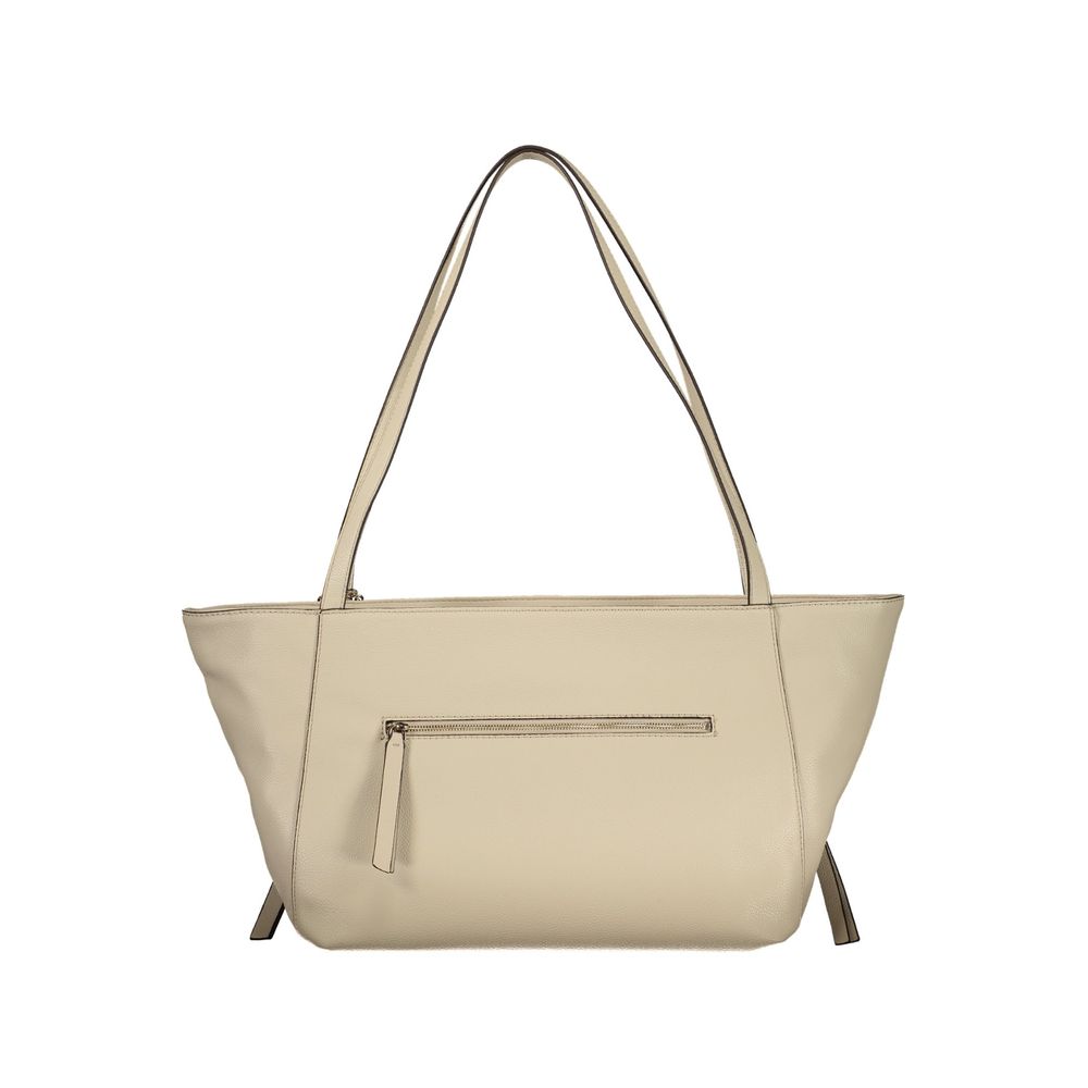 Guess Jeans Beige Polyurethane Women's Bag | Regal Royce