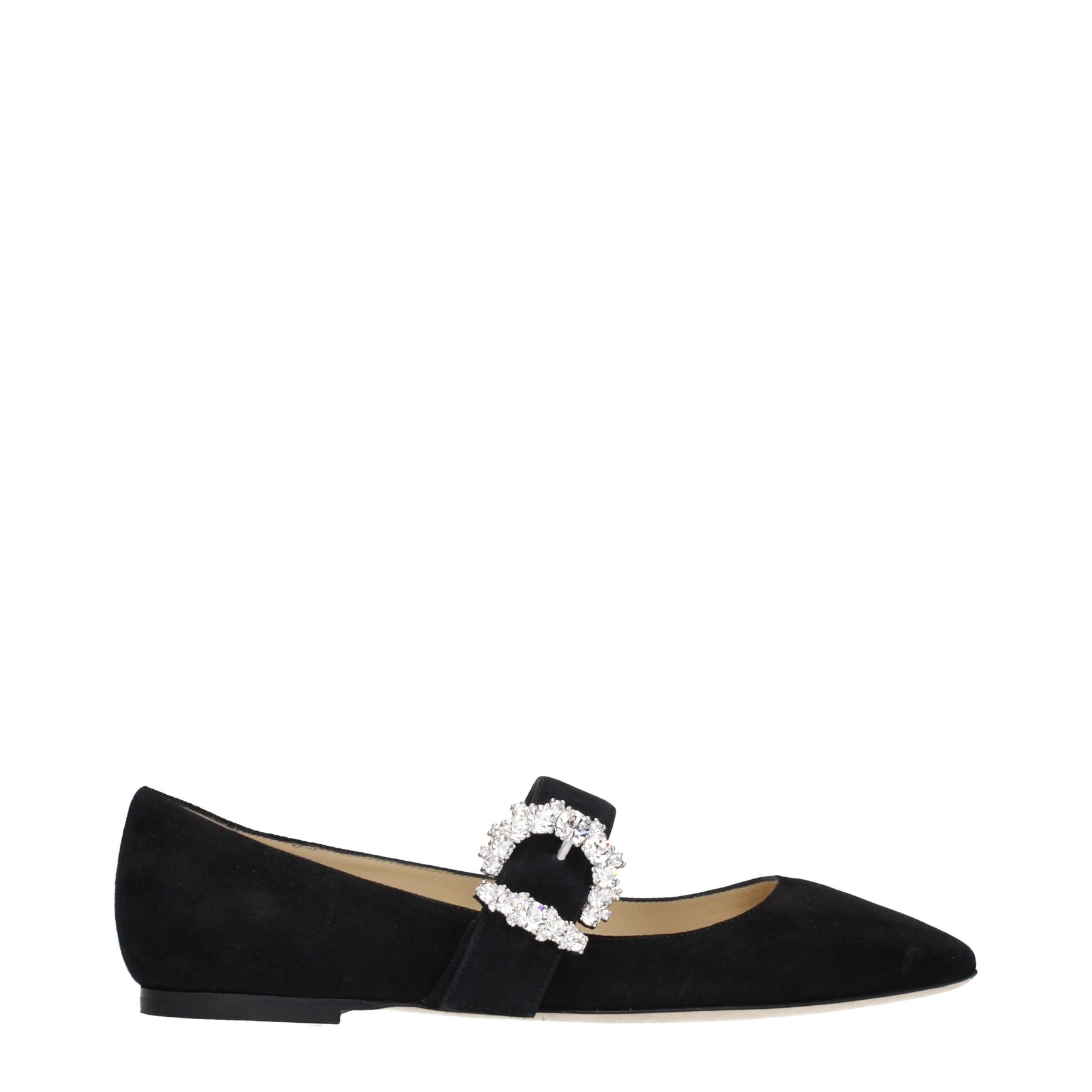 Jimmy Choo Black Leather Ballet Flats | Regal Royce