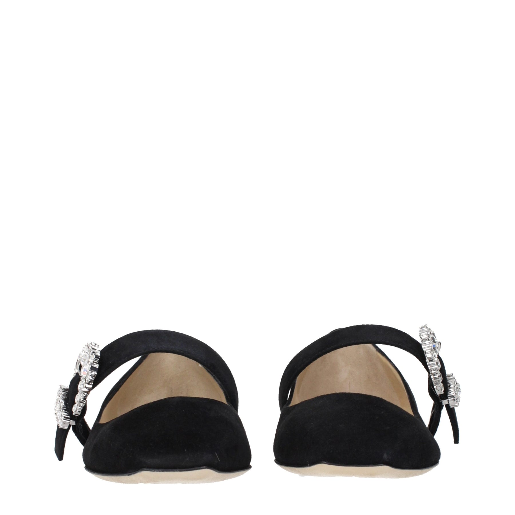 Jimmy Choo Black Leather Ballet Flats | Regal Royce