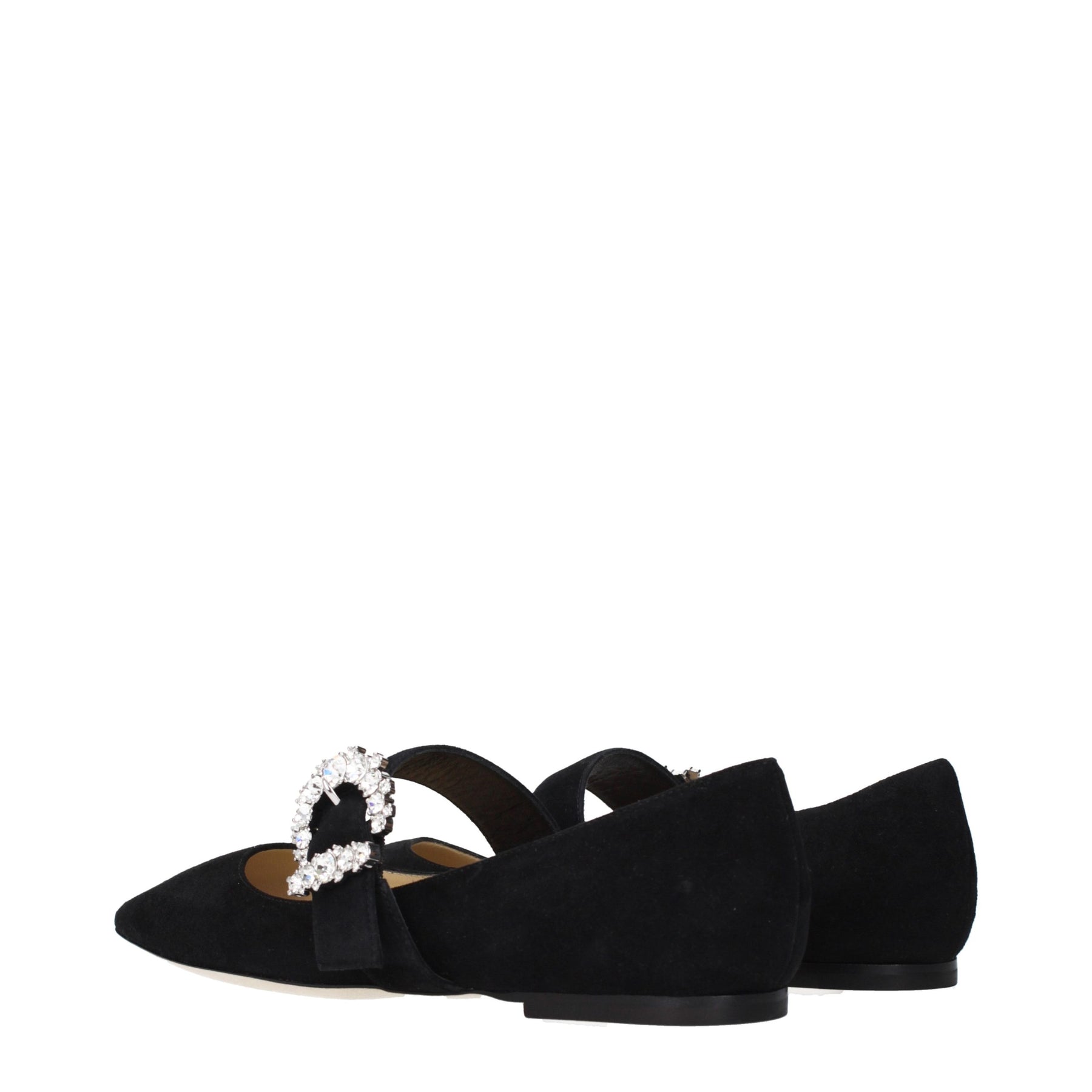 Jimmy Choo Black Leather Ballet Flats | Regal Royce