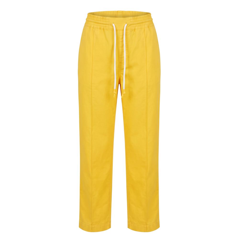 Trussardi Jeans Yellow Cotton Women Pant | Regal Royce
