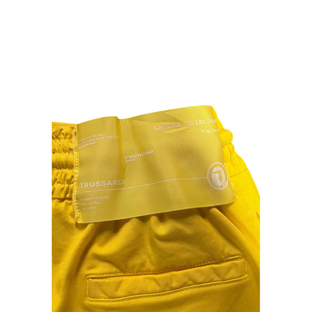 Trussardi Jeans Yellow Cotton Women Pant | Regal Royce
