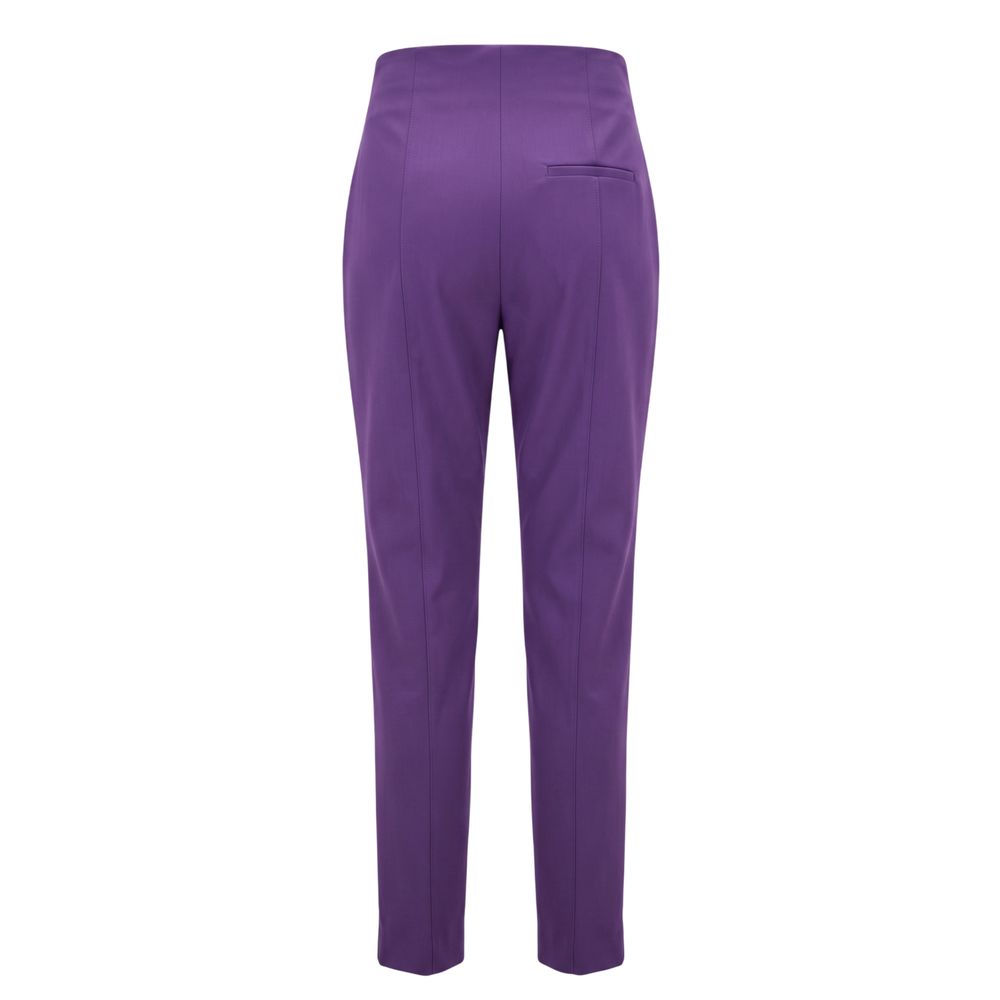 Trussardi Jeans Purple Viscose Women Pants | Regal Royce