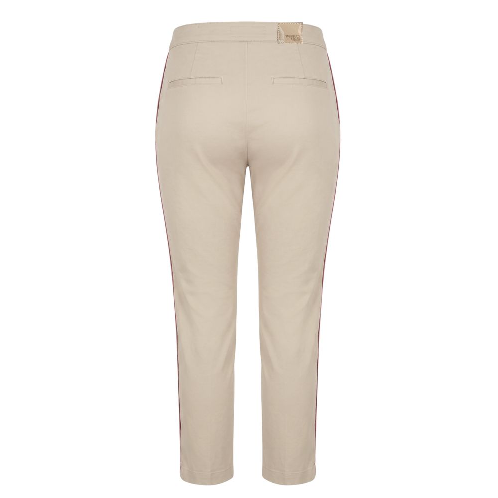 Trussardi Jeans Beige Cotton Women Pants | Regal Royce