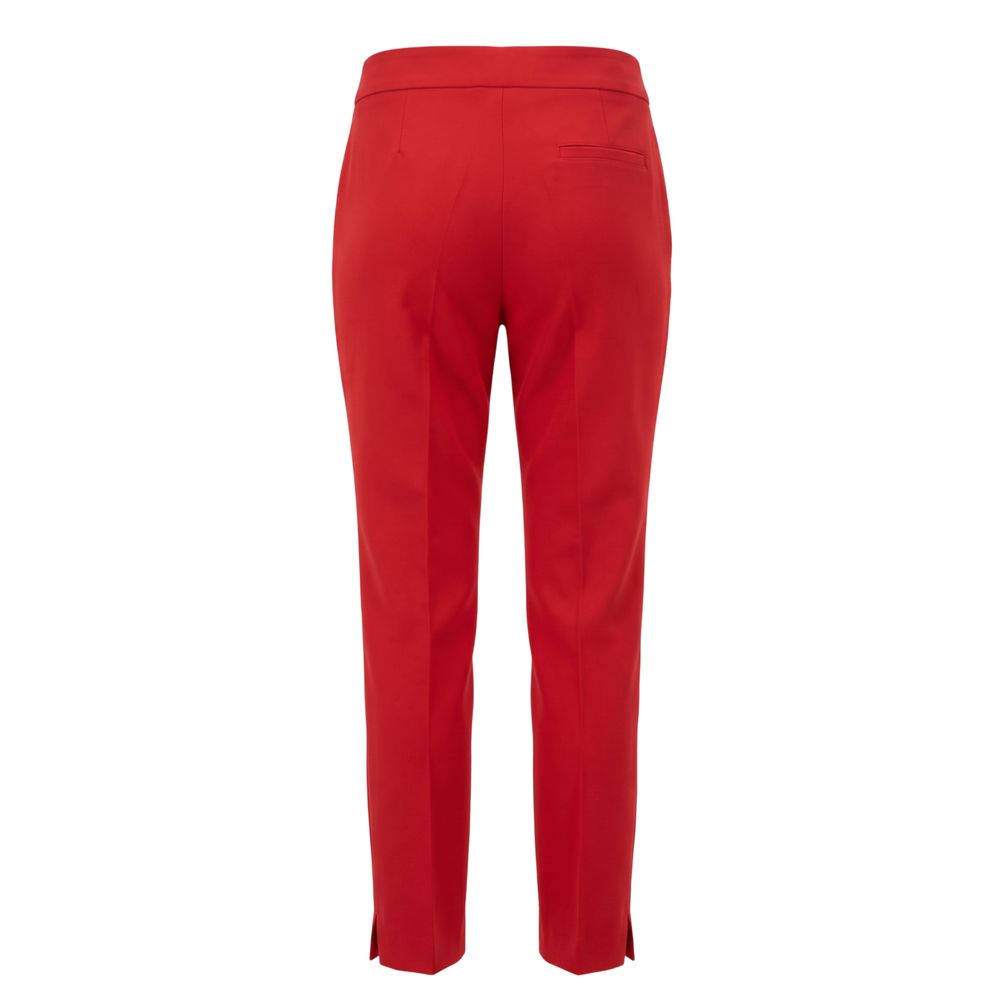 Trussardi Jeans Red Polyester Women Pant | Regal Royce