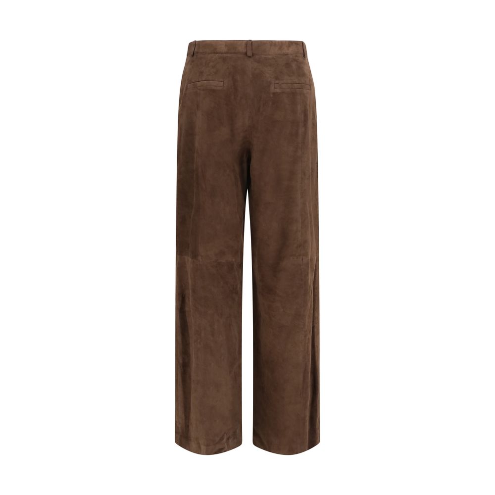 Arma Brown Leather Pants | Regal Royce