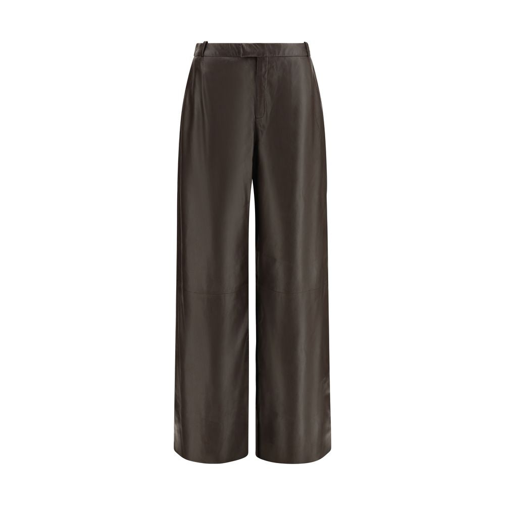 Arma Brown Leather Pants | Regal Royce