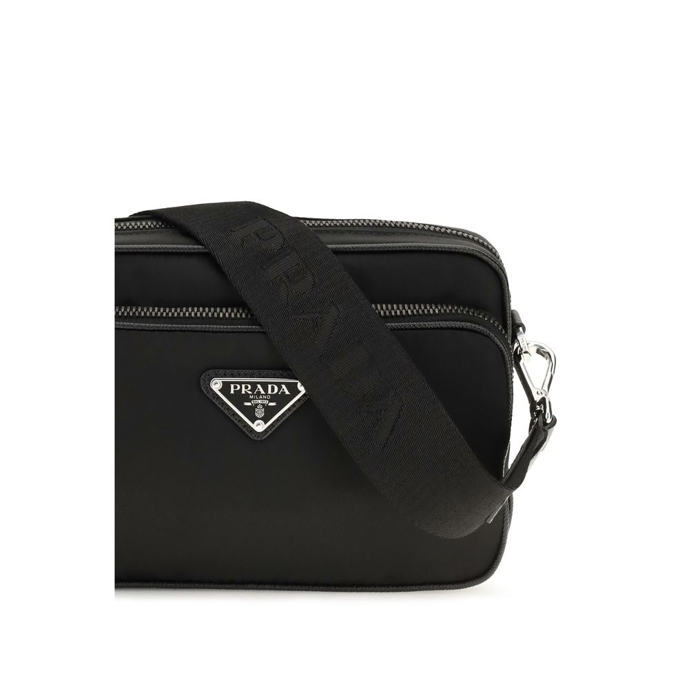 Prada Black Recycled Polyamide Shoulder Bag | Regal Royce