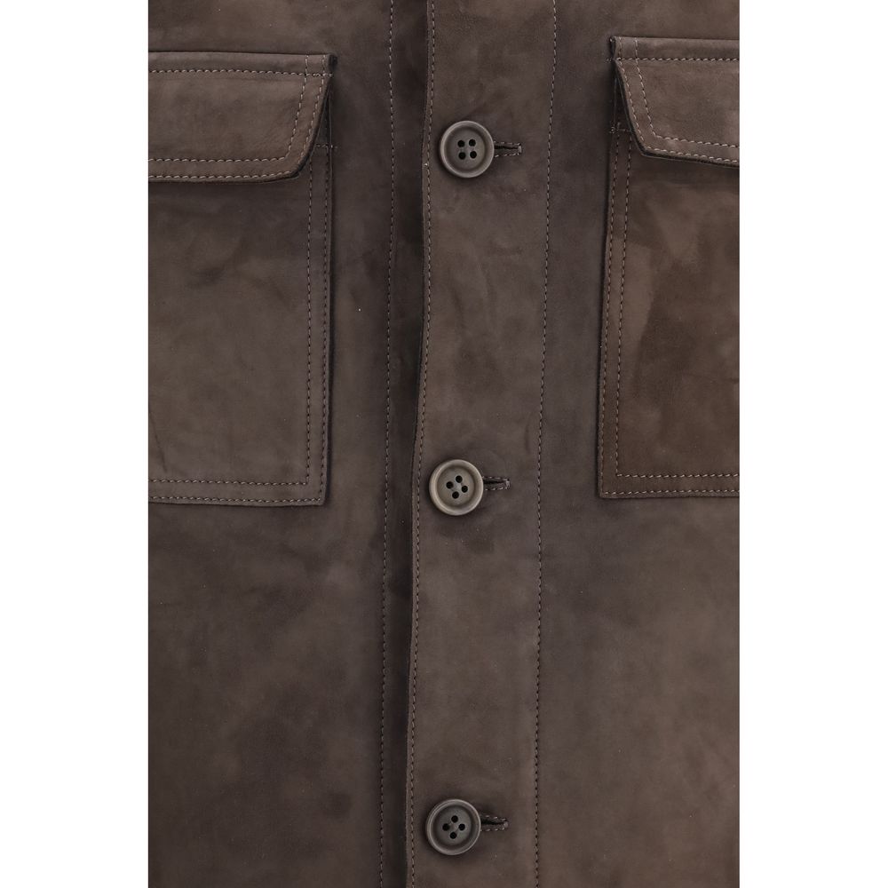 Salvatore Santoro Brown Leather Leather Jacket | Regal Royce