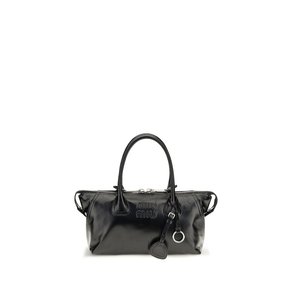 Miu Miu Black Calf Leather Bos Taurus Handbag | Regal Royce