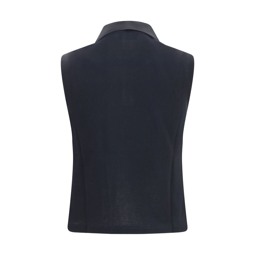 Saint Laurent Black Recycled Cotton Polo Shirt | Regal Royce